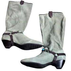 Nicole brand green suede boots